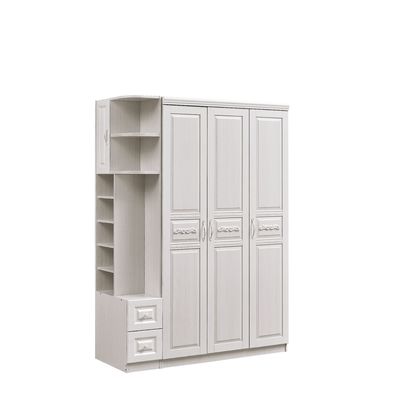 Tủ chống ẩm ODM được xây dựng trong phòng ngủ, chiều dài 150cm Armoire trắng có kệ