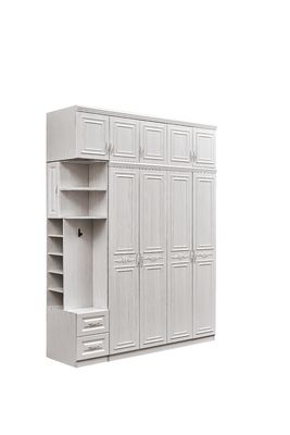Tủ quần áo bằng gỗ màu trắng có thể tháo rời Multiscene cho phòng ngủ nhỏ có thể điều chỉnh