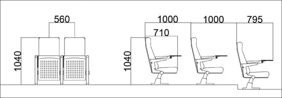 Rạp chiếu phim ghế ngồi ở sân vận động Multiscene, Ghế rạp hát gấp chống bụi có thể giặt được