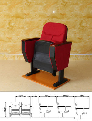 Ghế rạp chiếu phim chống cháy có giá đỡ cốc